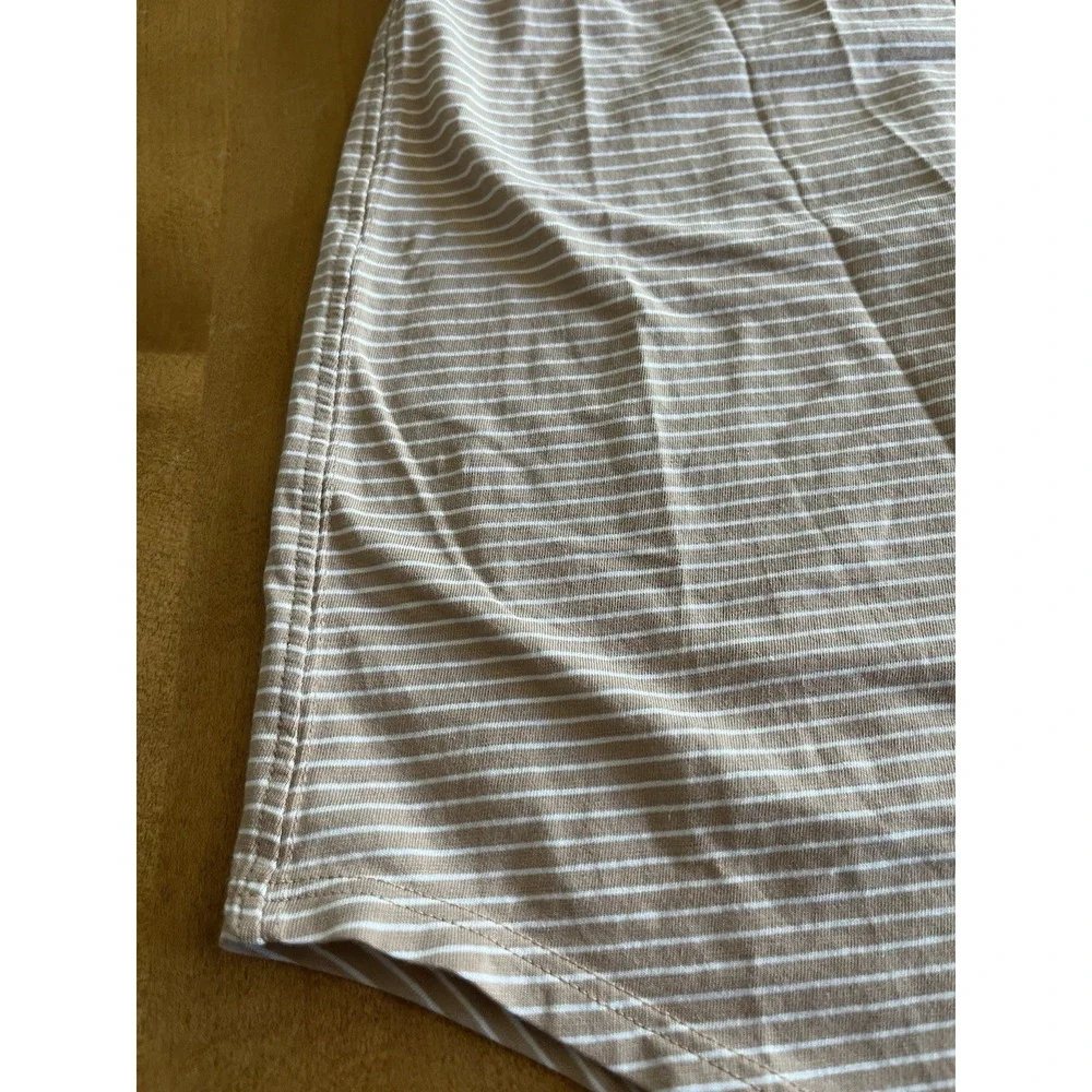 Lululemon Women's Love Tank Pleated Modern Stripe Striped Camel Tan